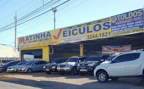 concessionária de carros seminovos Matinha Veículos – situada no bairro da Cohap – próximo ao Pop Center.