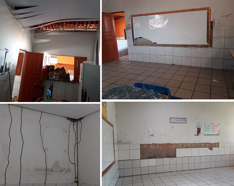 Situação da escola no Povoado Peba é de abandono total...