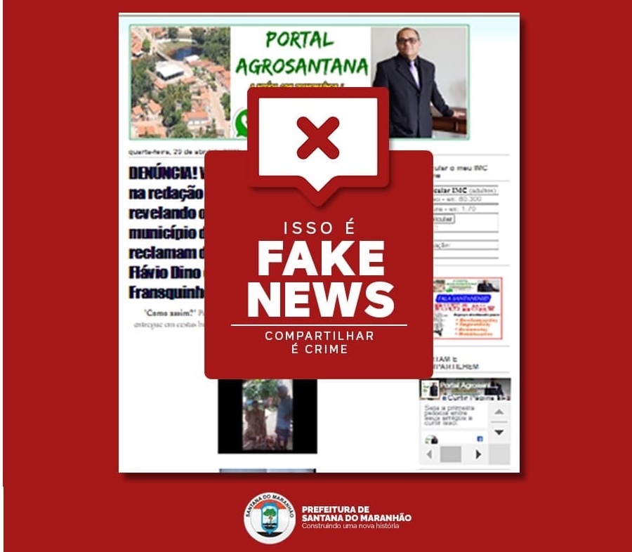 Notícia falso publicada por blog apócrifo…
