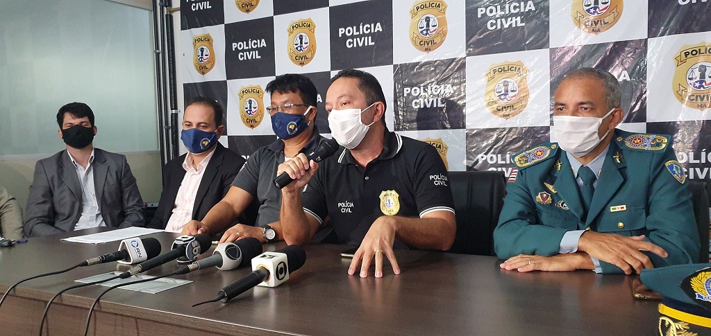 Delegado Geral, Leonardo, liderou a coletiva...