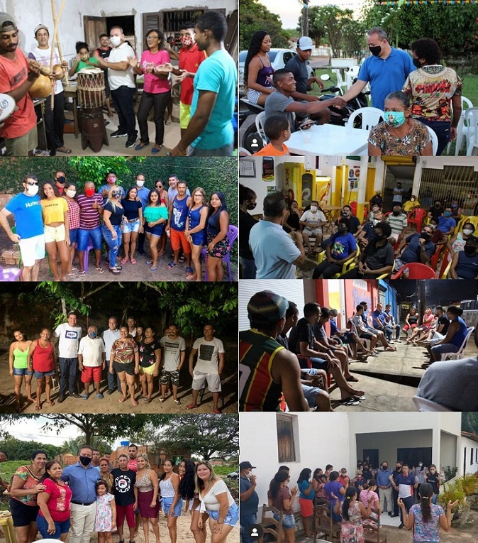 Fred Campos nas comunidades ao lado do povo luminense...