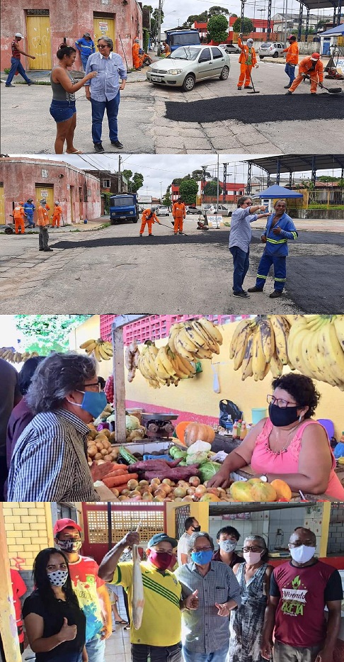 Vereador de Braide usa asfalto do prefeito Edivaldo e reforma de feira para se promover...