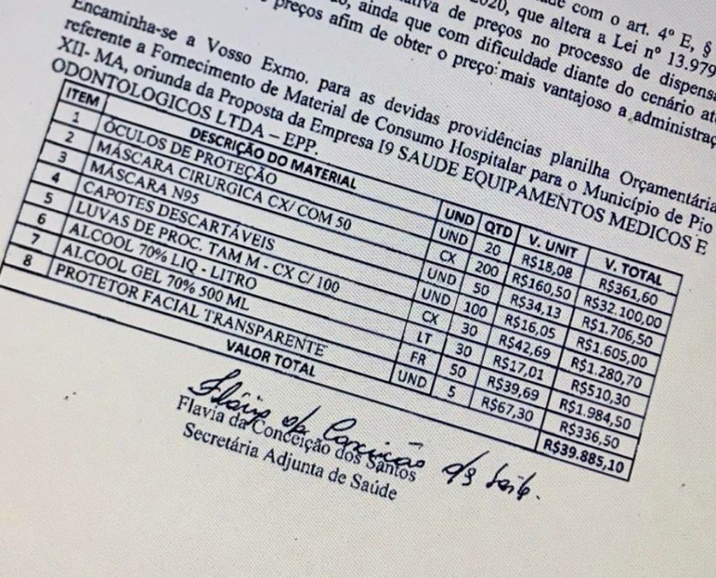 Valores claramente superfaturados...