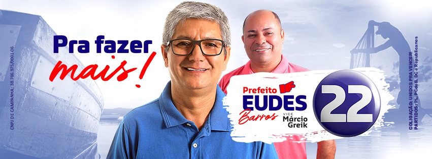 Material publicitário do líder nas pesquisa em Raposa...