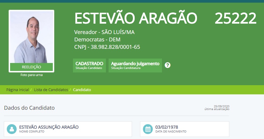Estevão apresentou registro de candidatura e agora teve o pedido impugnado...
