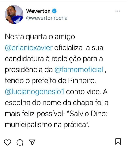 Senador pedetista irá usar o nome do pai do governador em disputa política...