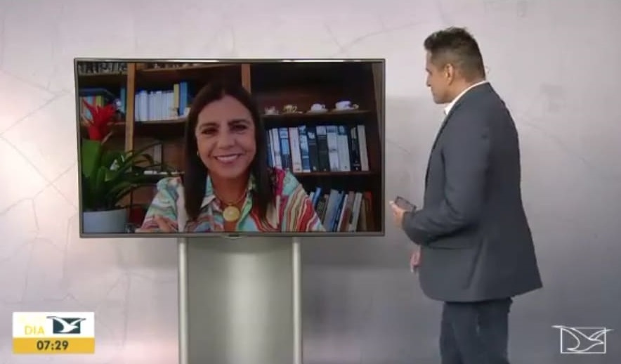 Roseana durante a entrevista...