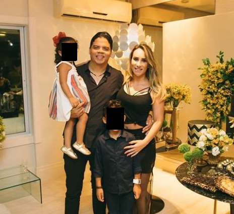 Deputada publicou foto com Luciano e com os filhos para desejar feliz aniversário ao ex-marido...