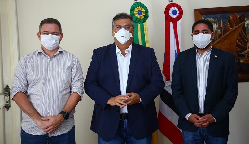 O agora vice-líder foi recebido pelo governador Flávio Dino...