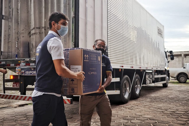 Os imunizantes foram encaminhados para a Central de Armazenamento e Distribuição de Imunobiológicos do Maranhão