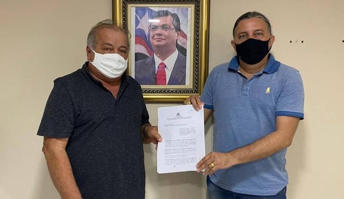 Prefeito de Alto Alegre com o presidente do Iterma, Júnior Verde.