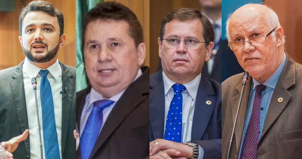 Yglésio Moyses, Ariston Ribeiro, Stênio Rezende e Edson Araújo pertos do PSDB...