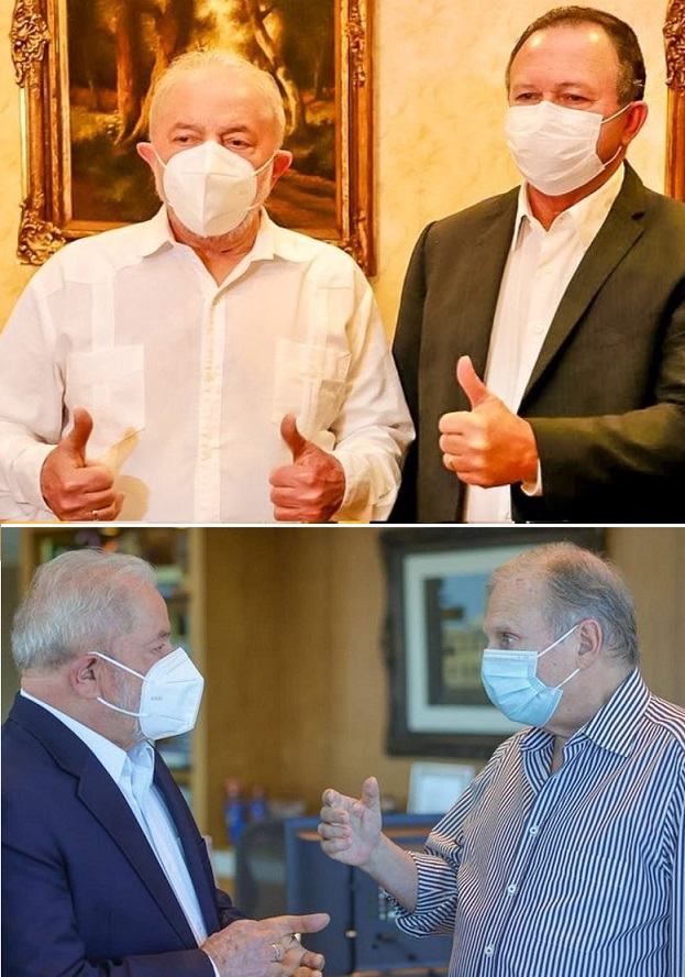Lula reuniu com o presidente do PSDB no Maranhão (Carlos Brandão) e também do Ceará (Tasso Jereissati).