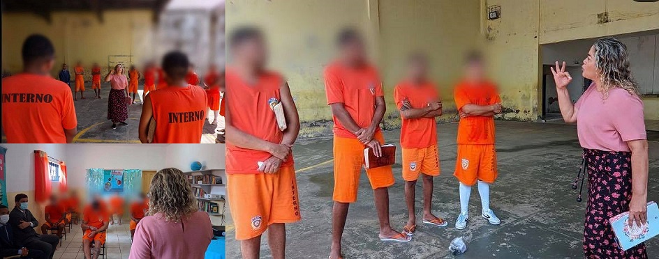 Fiquei muito feliz pela oportunidade de pregar a Palavra de Deus aos internos da Penitenciária de Pedrinhas, da Ala PSL4.