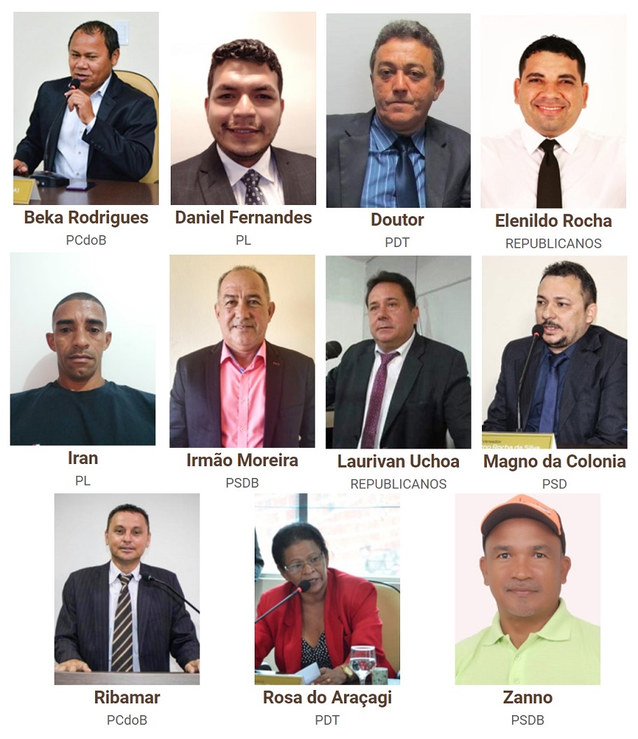 Os 11 vereadores de Raposa na atual legislatura...