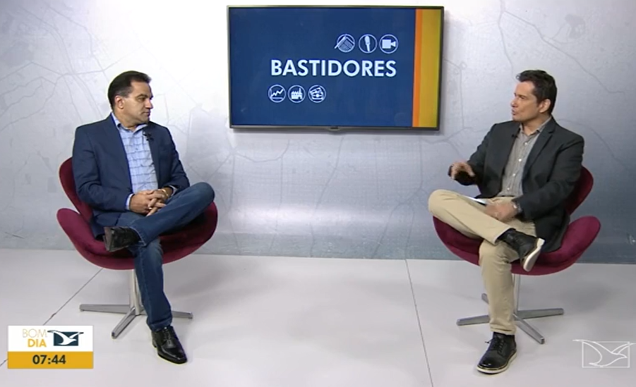 Josimar durante entrevista ao jornalista Clóvis Cabalau...