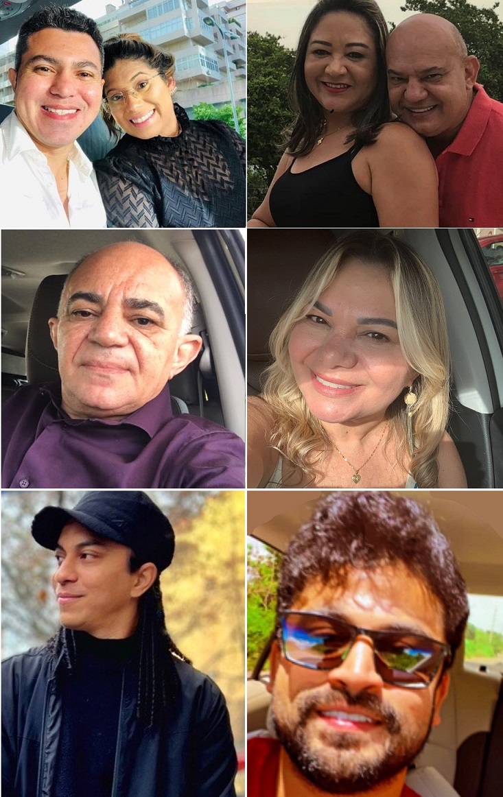 <em>Pela ordem das fotos: Savio Barbosa, Sheire Silva, Lucilene Francisca, Gilberto Rocha, Antônio Francisco, Felipe Laecio e Thyago Layron; todos aparecem como sócios das empresas.</em>