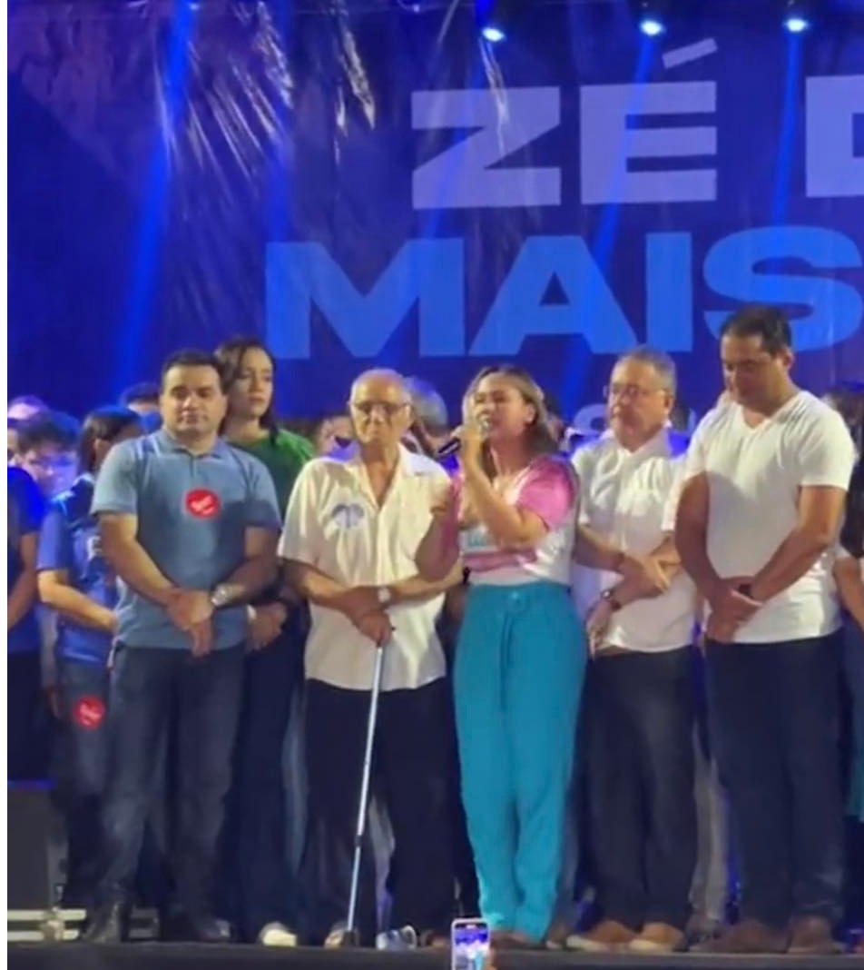 Deputada Detinha durante o discurso no evento em Zé Doca...