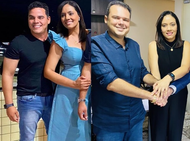 Lucyana Genésio abraçada com dois agressores de mulheres...