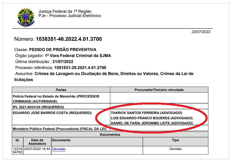 Advogado de DP é o mesmo de Weverton Rocha...