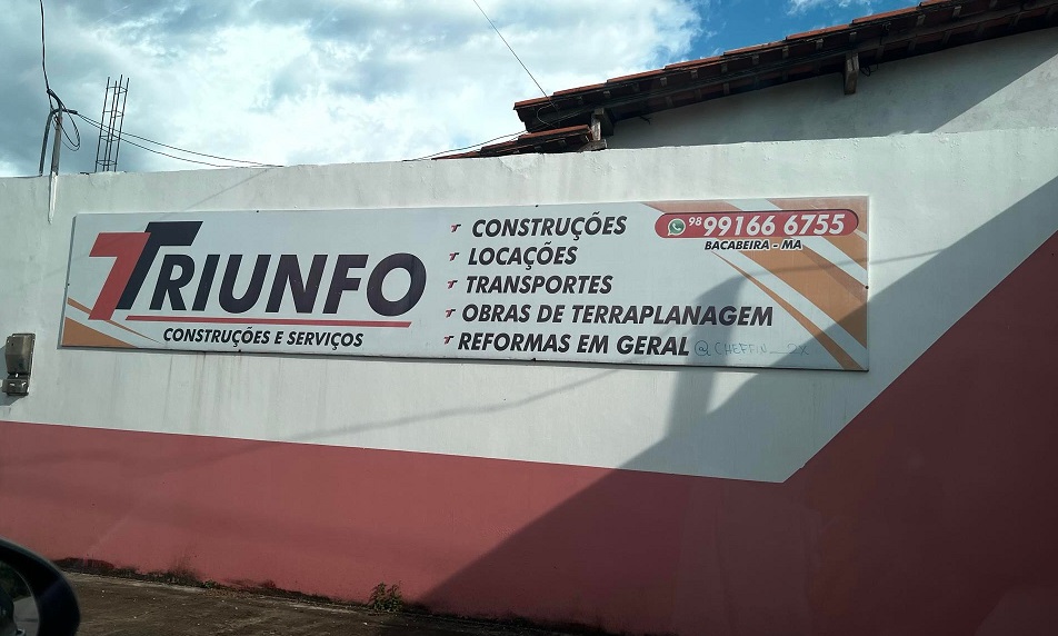 No que seria a sede da empresa Triunfo , apenas um imóvel vazio com as paredes pintadas, sem nenhuma movimentação...