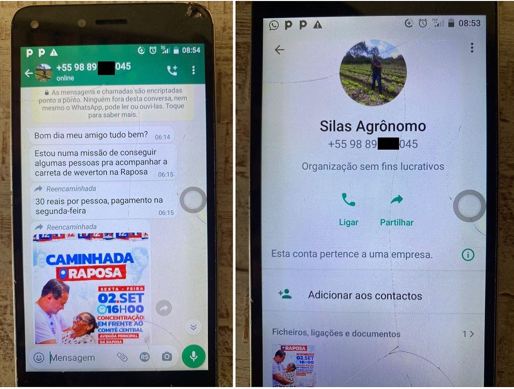Funcionário da prefeitura de nome Silas, que trabalha na Agricultura mandou um aviso de 30 reais por pessoas...
