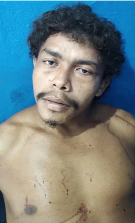Francivaldo dos Santos Silva, foi preso suspeito de matar o próprio pai com um golpe de foice 