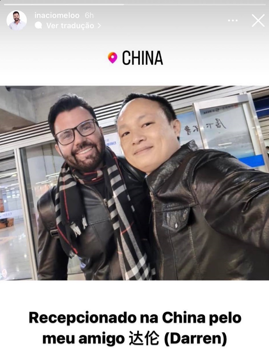 Inácio Melo se precipitou e foi para a China tentar "aparecer" e agora ficou rodado por lá...