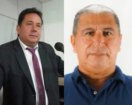 Pela ordem da foto: Vereador Laurivan e o suplente Cesão.