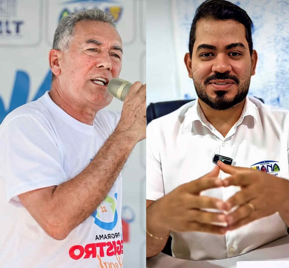 Prefeito Carinho, de Viana e o secretário municipal de Administração e Finanças, Raylson Ramon Santos Nunes.