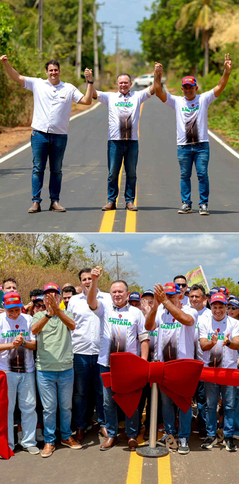 Governador Brandão e prefeito Mecinho estiveram juntos durante inauguração da obra.