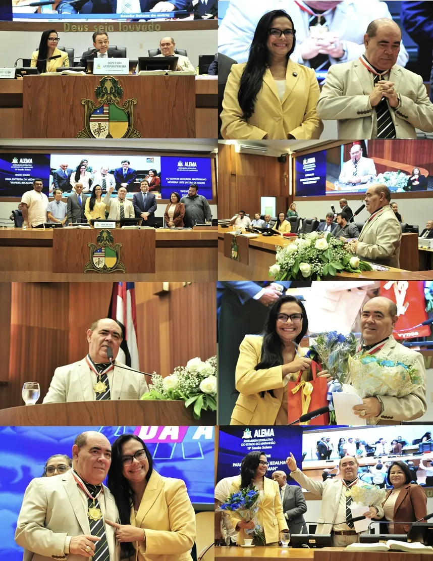 Imagens da sessão solene em homenagem a Astro de Ogum.