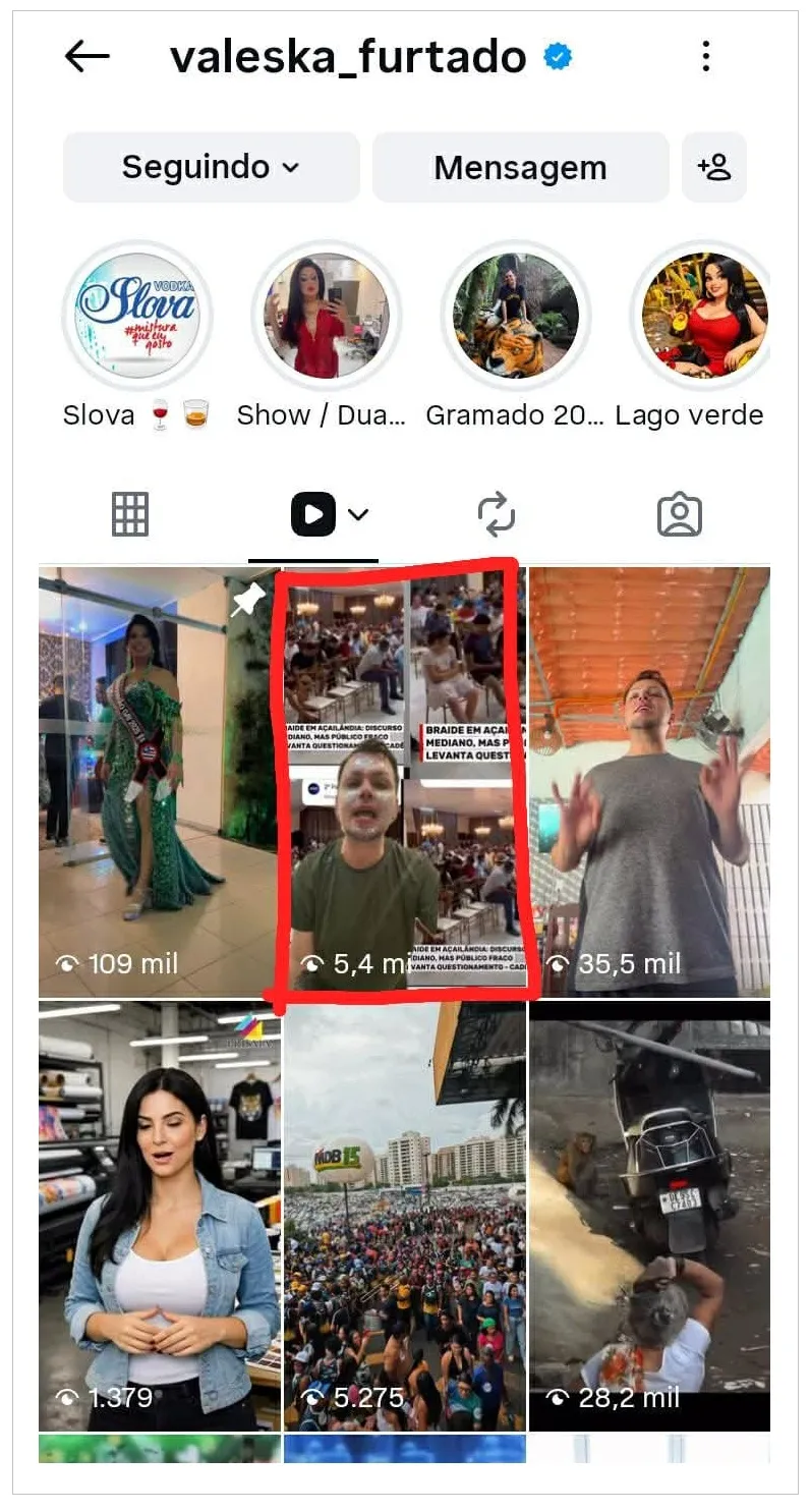 Valesca Furtado bateu 5,4 milhões de visualizações e gerou mais repercussão do que o próprio anúncio de pré-candidatura do prefeito.