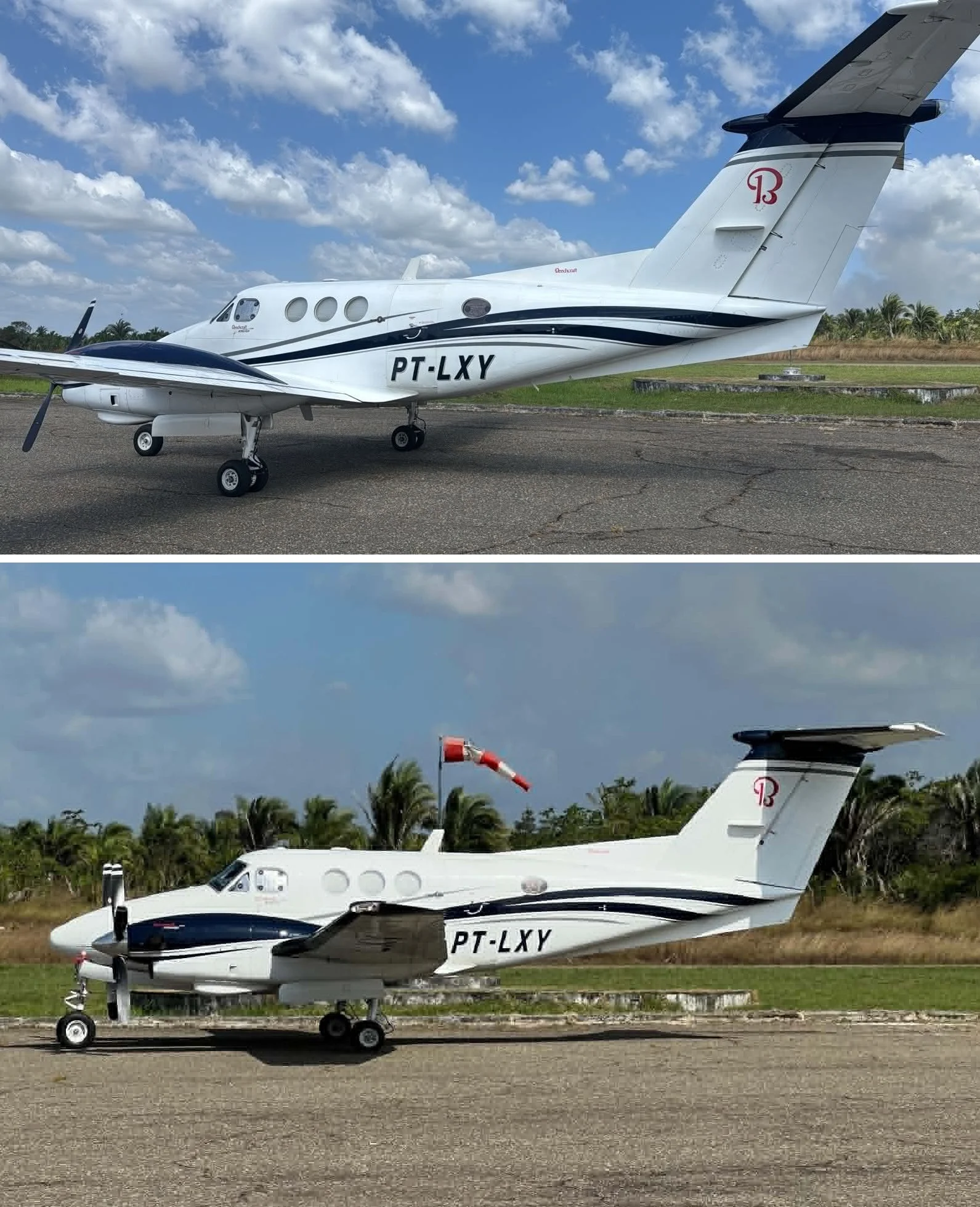 "Beech Aircraft F90", de dois motores turbohelice de capacidade para cinco passageiros, pertence ao Prefeito Júnior Garimpeiro.