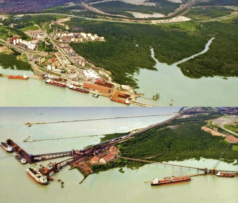 Imagens aéreas do Porto do Itaqui, área de atuação da Vale